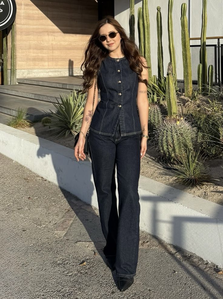 THE MUSE VEST - Chaleco Denim Sastrero