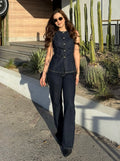 THE MUSE VEST - Chaleco Denim Sastrero