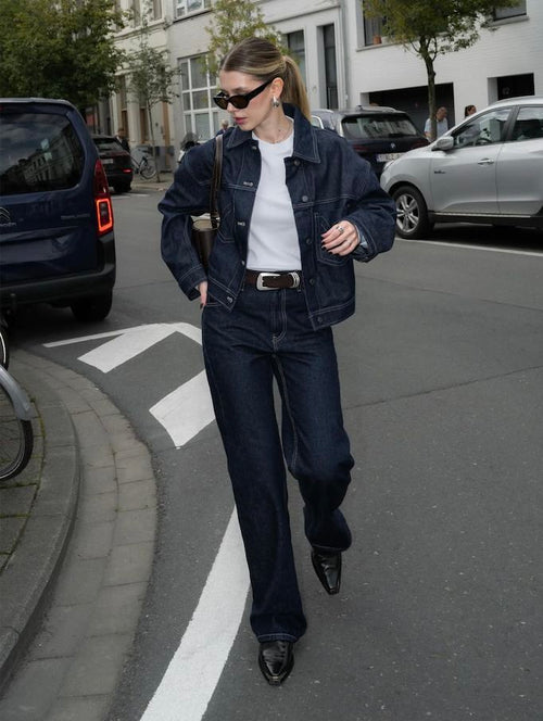 BIEBER BOXY JACKET - Campera Denim Oversize